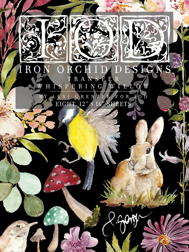 Whispering Willow - IOD Decor Transfer - Sonnet's Garden Blooms -   Creator - DIY for Home Decor